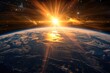 © Vladyslav  Andrukhiv - Sunrise as seen from the orbit of space, with the suns golden rays illuminating the curvature of the Earth against the vast
