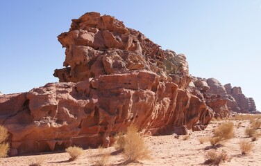 Canvas Print - Wadi Rum desert landscape, Jordan