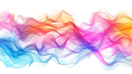 Poster - Abstract colorful wave pattern with bright hues. Perfect for backgrounds, banners, and creative digital designs.