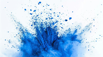 Blue explosion, fog or smoke vivid color isolated transparent. Abstract pink dust explosion on white background. Flavorful. Blueberry, Powder