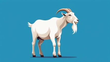 Sticker - goat on a white