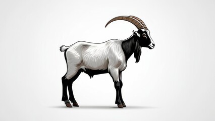 Wall Mural - mountain goat on a rock