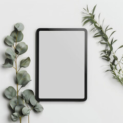 Tablet screen mockup on a white background