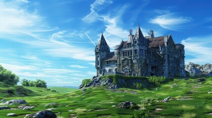 Wall Mural - castle in the mountains