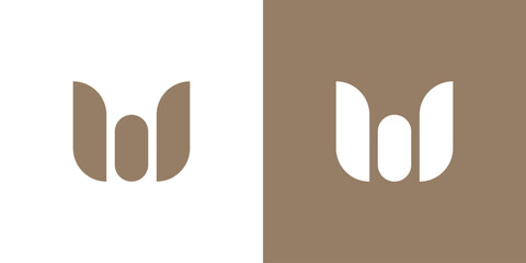 Letter W logo design with creative concept. Premium Vector