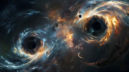 Wall Mural - Cosmic Vortex of Celestial Energies Swirling in the Depths of the Universe