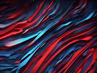 Fototapete - Abstract background of Small lines blue and red neon Lightning color with shadow gradient black and grey color.