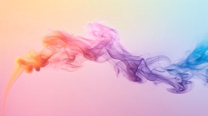 Wall Mural - Vintage Hollywood Rainbow smoke, negative space, isolated on black background, advertising photoshoot, pride month LGBTQIA theme