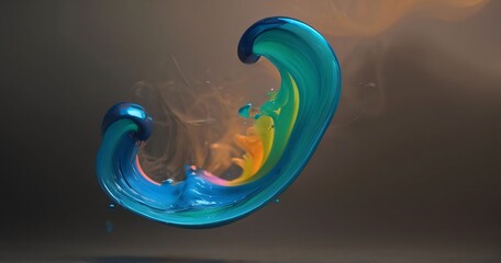 Wall Mural - Colorful Smoke Gradient Wallpaper Background