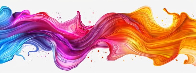 Abstract Colorful Liquid Wave