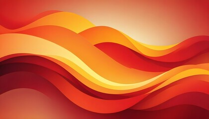 Wall Mural - Create a vibrant abstract vector background with bold, sweeping color waves in shades of red, orange, and yellow, resembling flames or a sunset.