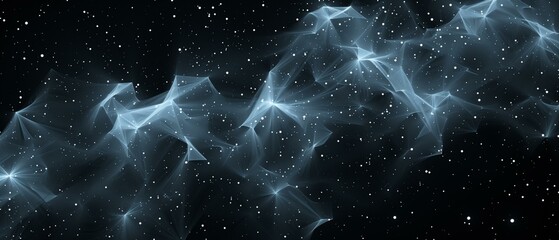 white blue glowing nebula in outer space, knowledge technology beauty
