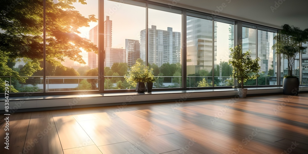 Modern tech creates spacious welllit apartment with large windows ...