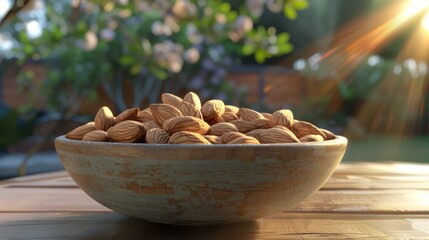 Wall Mural - nuts in a bowl