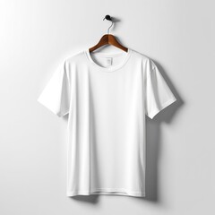 Wall Mural - white t-shirt mockup isolated white background