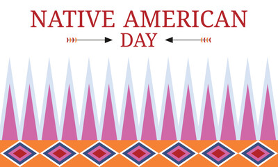 Native American Heritage Month. Native American Day Background Design. Suitable to use on Native American day event on United States of America.