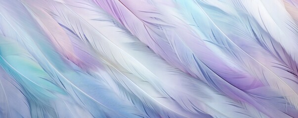 Wall Mural - Pastel feather background abstract texture soft bird light feathers fluffy design