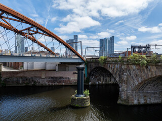 Wall Mural - Two bridges over the river Irwell