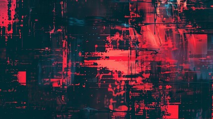 Wall Mural - Cybernetic Glitch Abstract Background