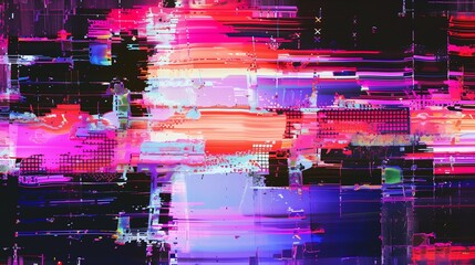 Cybernetic Glitch Abstract Background