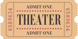 © DisignUA - Retro theater ticket template. Admit one. Vector illustration