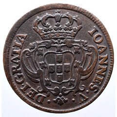 Wall Mural - Portugal Old Coins. Monarchic Period. Reign of João V King