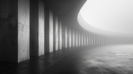 Poster - Simplicity in Monochrome: Abstract Black and White Minimal Background