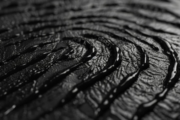 Aufkleber - the texture of a human fingerprint, emphasizing its uniqueness. concept of identity and biometric de