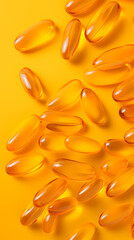 Wall Mural - Orange fish oil softgels