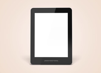 Poster - standing smartphone with blank screen on background