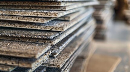 Wall Mural - Stack of carpet tiles