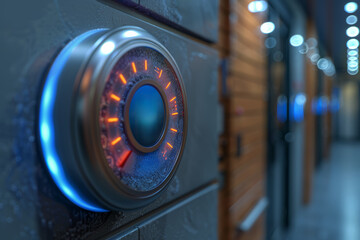 Poster - a smart thermostat adjusting the temperature based on user preferences. concept of energy efficiency