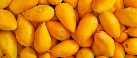 Wall Mural - Mango background. Close-up of a beautiful ripe sweet mango. 