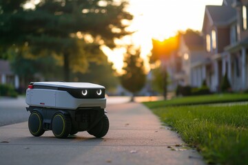 Delivery robot delivering packages, intelligent automaton vehicle for the delivery food and products