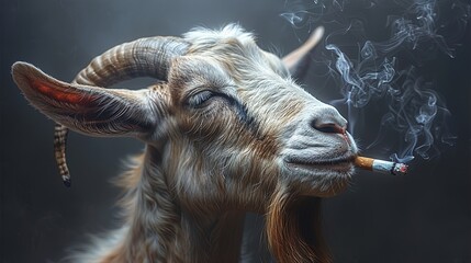 Wall Mural - close up of a goat
