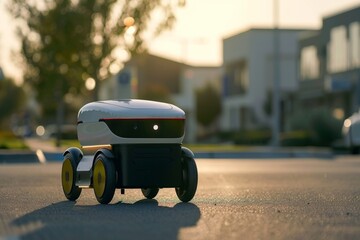 Delivery robot delivering packages, intelligent automaton vehicle for the delivery food and products