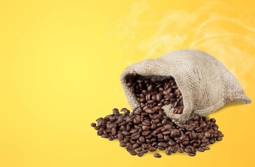 Poster - Roasted aroma coffee bean in bag