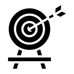 Wall Mural - archery arrow target goal glyph icon