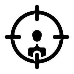 Poster - audience focus glyph icon