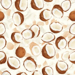 2D texture with coconuts