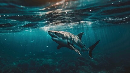 shark under the sea