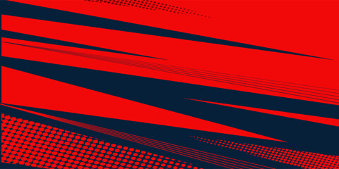 Poster - Abstract blue banner design vector, dynamic sporty horizontal background template for media promotion or web banner