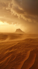 Wall Mural - sand in the air of a dessert sand storm