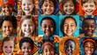 © Mr image - 3. Picture an inclusive image showcasing the diversity of children from around the world, each child represented with smiles and laughter, surrounded by symbols of joy and celebration, with room for