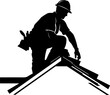 © OVAVO - Silhouette of Construction Worker on Roof