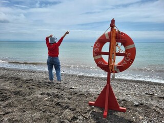 person on the beach