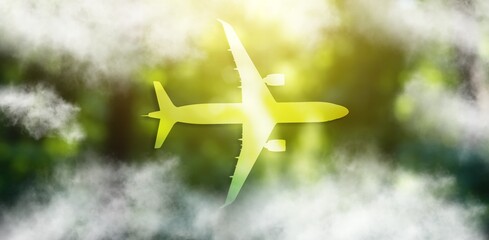 Canvas Print - Sustainable aviation fuel. Net zero flight.