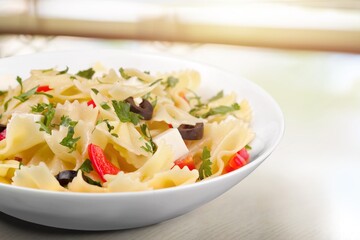 Sticker - Tasty fresh pasta noodles dish with sauce and cheese