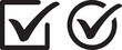 © J Creatives - Check box icon with correct, accept checkmark icons tick box checked. Check mark icon symbols vector.