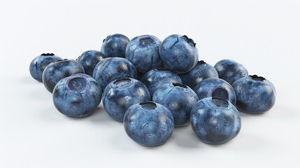 Wall Mural - ripe blueberries on white background